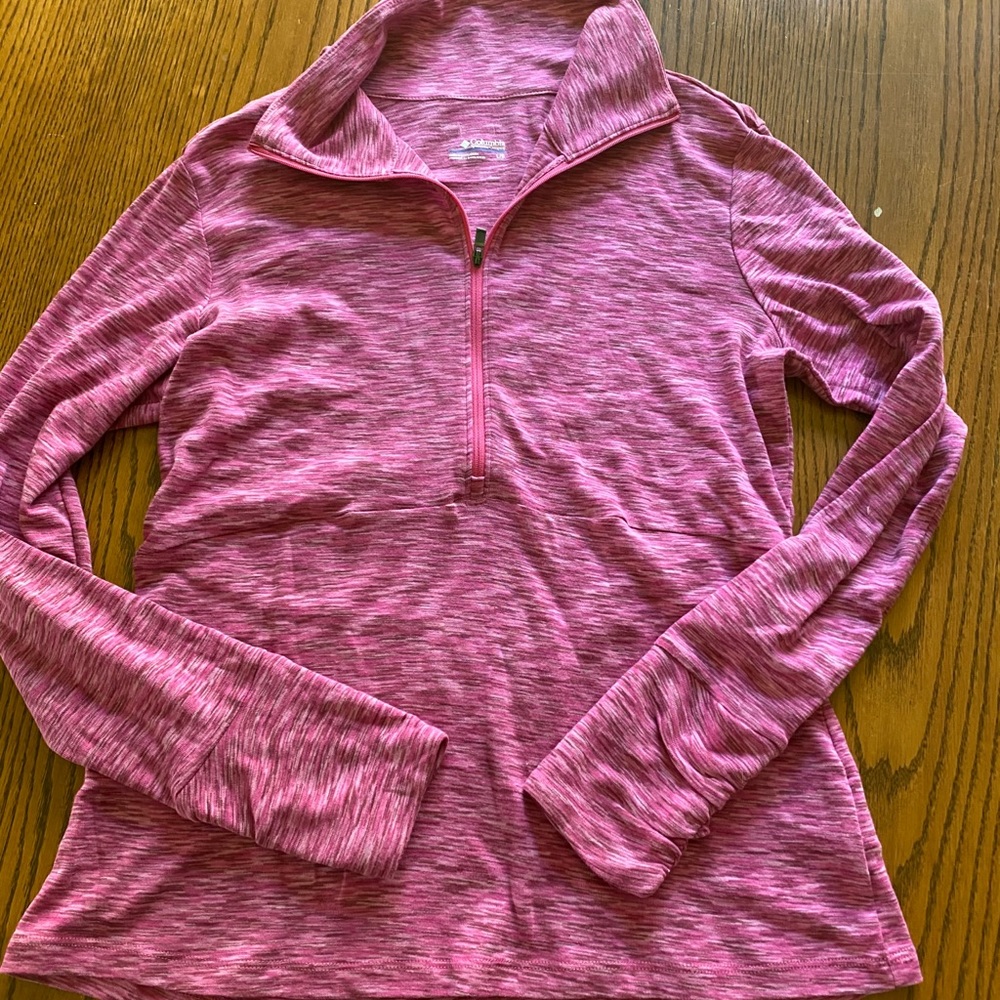 Columbia 1/4 zip pullover size L pink